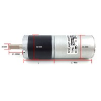 36mm פלנטריים DC Brushless מנוע גיר 12V DC מנועים עם D פיר Leison מנוע