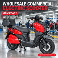 Scooter électrique de livraison de marchandises alimentaires professionnel robuste avec porte-bagages avant et boîte de livraison arrière, cyclomoteur électrique de livraison
