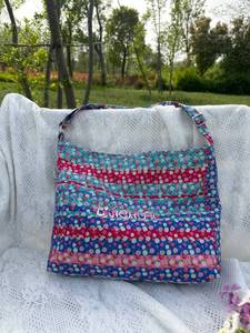 Tycoon công suất lớn Bông mua sắm túi hoa Dot in ấn Tote Túi vai duy nhất Crossbody Túi chất lượng cao Túi xách - Product Image 4