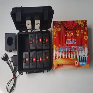 중국어 10 큐 원격 무대 무선 점화 콜드 불꽃 놀이 발사 시스템