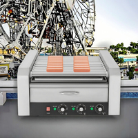 220V Électrique En Acier Inoxydable Commercial Français Hot Dog Saucisse Grill Machine Indépendant Contrôle De La Température Hôtels