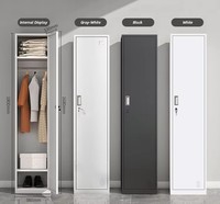 Armoire en acier moderne à une porte, casier vertical en métal à 1 porte pour la maison, le bureau, l'école, la salle de sport, l'entrepôt, la chambre à coucher, le rangement