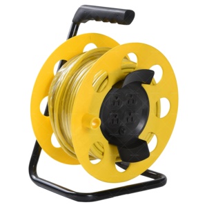 Linsheng ETL certificado SJTW 16/3 40FT carrete de Cable eléctrico 4 salidas cable de extensión retráctil con mango para electrodomésticos - Product Image 3