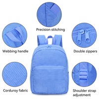 Mochilas Escolares de Pana con Logotipo Personalizado de Fábrica China, Mochilas Escolares para Estudiantes