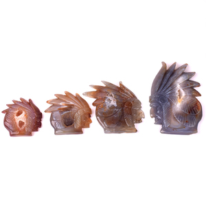 Bán buôn tự nhiên pha lê Agate geode Ấn Độ Skull khắc trong đá quý cho món quà - Product Image 6