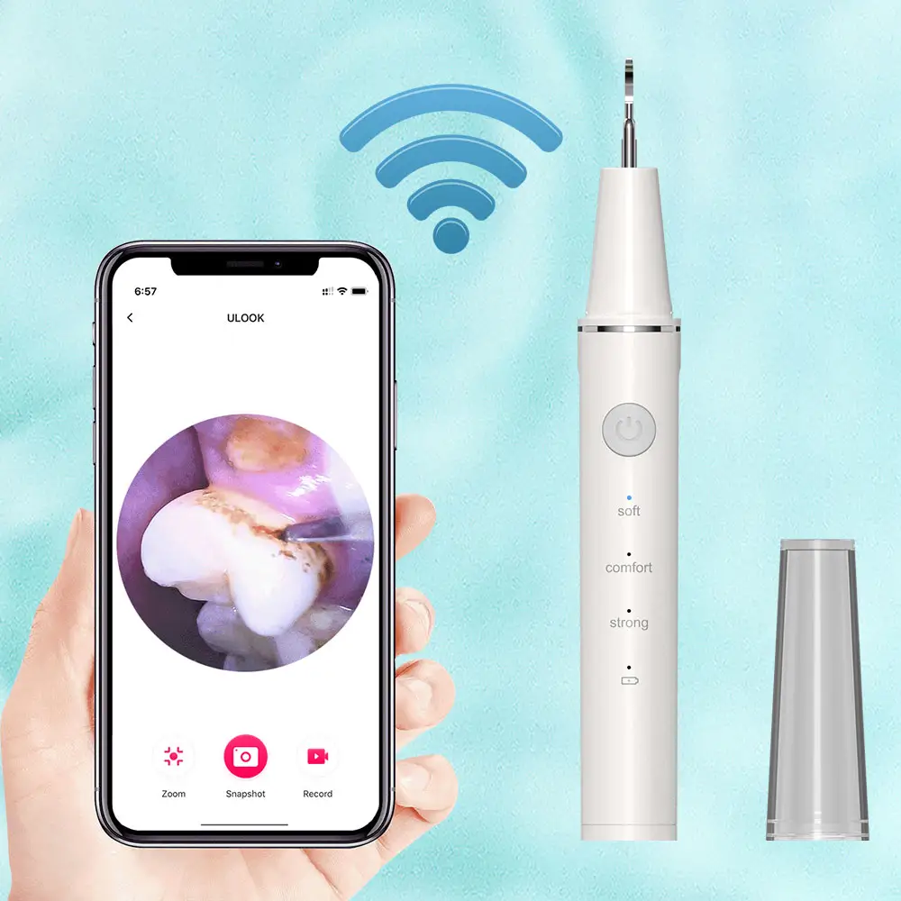 2021 New model IPX6 44kHz frequency APP Visible no tooth hurts ultrasonic stains dental calculus remover other Teeth Whitening