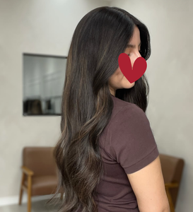 Peluca Americana de Cabello Humano para Judíos, con Parte Superior de Seda y Línea de Cabello de Encaje, Color Castaño con Reflejos Decolorados, Nudos Decolorados, para Bodas - Product Image 3