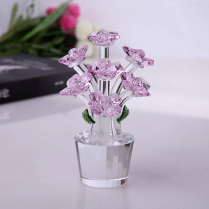 Adorno decorativo de flor de cristal, cristal K9, estilo moderno y sencillo, regalo de cumpleaños para niñas - Product Image 1