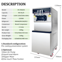 Zachte ijsmachine 48-50L/u Dubbel systeem Mogo ijsbereidingsapparaat Commerciële ijsmachine