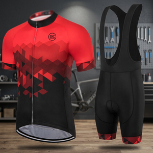 Ensemble de cyclisme haute élasticité, confortable, doux pour la peau, séchage rapide, respirant, manches courtes, Tour de France, 100% polyester, unisexe - Product Image 3