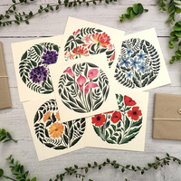 Carte-cadeau de vœux A6 personnalisée motif aquarelle félicitations nouveau bébé