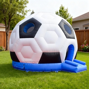 Castillo Inflable con Diseño de Balón de Fútbol, Casa de Brinco Inflable Comercial para Fiestas al Aire Libre para Niños y Adultos en Alquiler - Product Image 1