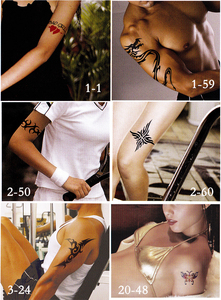 Tatuajes Temporales, Pegatinas de Tatuajes Pequeños para Mujeres, Hombres y Niños, 30 Hojas, Flores, Palabras, Patrones Pequeños, Tatuajes Temporales Impermeables - Product Image 6
