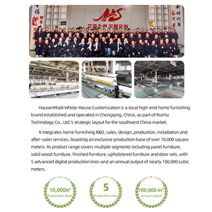 Buffet moderne en bois fabriqué en usine avec panneau lumineux pour salon, appartement, hôtel, villa - Gain de place, grande capacité - Product Image 6