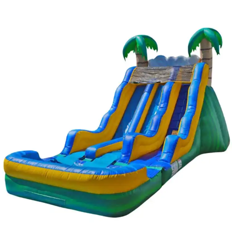 Outside Fun Slides Hoher Wassergarten Mini Bounce 52 'Aufblasbare Rutsche für im Boden Pool