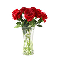 Roses artificielles en soie à tige unique de haute qualité, 51 cm, pour la décoration de la maison et les mariages, avec une durée de vie de 3 ans