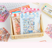 DIY 3D Miniature Maison Autocollant Scène, Mignon Dessin Animé Chambre Autocollants Art pour Adultes Enfants Soulagement Du Stress