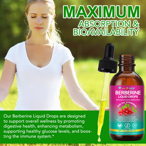 Acentiallabs 1500mg mendukung suplemen <span class=keywords><strong>Berberine</strong></span> kesehatan pencernaan meningkatkan fungsi kekebalan tubuh ekstrak tanaman berine tetesan cair - Product Image 4