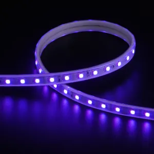 厂家批发遥控SMD 5050 60leds/m RGB顶视图太阳能Led柔性条形灯