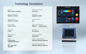 Dispositivo Médico Dental Multifuncional de Plástico, Láser Portátil de 1470nm y 980nm para el Tratamiento de Hongos en las Uñas y Rejuvenecimiento de la Piel, Económico - Product Image 4