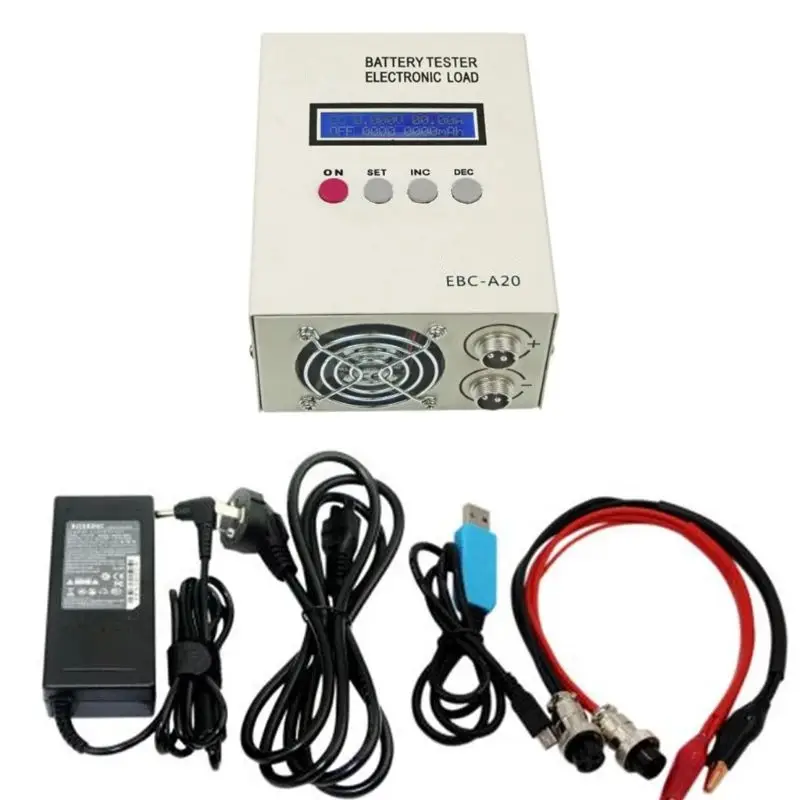 Penguji Baterai EBC-A20, 30V 20A 85W Baterai Asam Timbal Lithium Tes Kapasitas 5A Charge 20A Discharge Mendukung PC Kontrol Perangkat Lunak