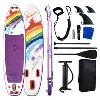Planche à pagaie gonflable 10'6 légère, adaptée à tous les niveaux, livrée avec pompe et sac à dos