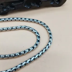 Collana a Catena Osso di Serpente in Argento S925 da 5mm per Uomo, Accessorio di Moda Trendy e Dominante, Regalo - Product Image 4