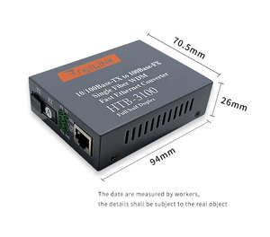 Netlink HTB-3100AB 10/100m 25KM 1 SC con 1 convertitore multimediale in fibra ottica singolo RJ45 monomodale - Product Image 6