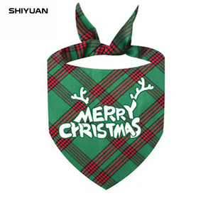 शियान क्रिसमस कुत्ते बन्ना के लिए पालतू लार तौलिया प्रिंट नरम और आरामदायक क्रिसमस के प्लेड डॉग बन्ना - Product Image 6