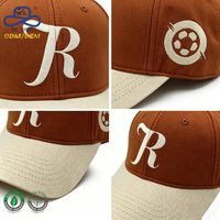 Casquettes de baseball unisexes personnalisées avec logo de football brodé, visière incurvée bicolore, pour le sport quotidien, le streetwear et les loisirs