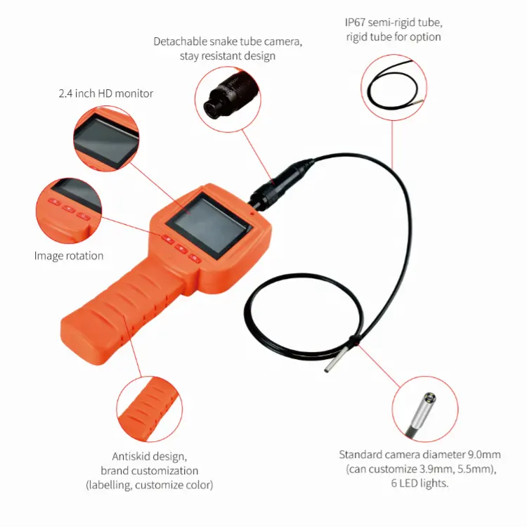 Kamera inspeksi elektronik multifungsi, video dapat disesuaikan alat bengkel pemeliharaan otomatis OEM & ODM didukung