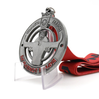 Pas de Minimum de Souvenir personnalisé métal Style rétro St religieux alliage de Zinc or blanc métal médaille