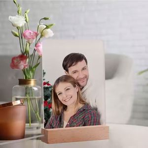 Customizable Sublimation LED <b>Night</b> <b>Light</b> Acrylic Photo Frame Warm White Emitting for Bedroom Decor - Product Image 2