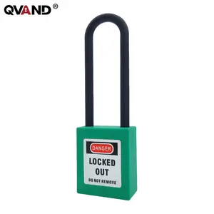 QVAND kunci industri penguncian keamanan gembok plastik pengaman kunci utama kunci Loto 76mm