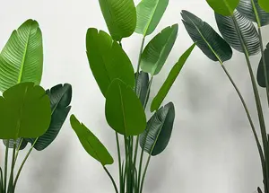 120/160/190cm Traveler Banana Plant Artificial Potted Plant Real Touch Artificial Traveler Banana Tree Decor For Home Indoor