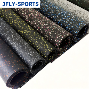 Tapete de Gimnasio Azul con Diseño de Puntos, Antideslizante y Resistente al Desgaste, Tapete de Ejercicio de Goma para Gimnasio y Deportes - Product Image 1