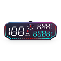 Affichage tête haute universel, affichage tête haute GPS avec écran LED de 5 pouces, vitesse, boussole, altitude, alarme de fatigue au volant