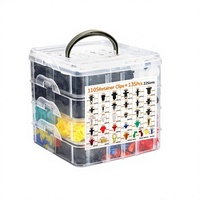 Kit de 1240 attaches et clips de fixation pour voiture, 32 tailles universelles, en nylon, pour pare-chocs, ailes, rivets, clips de panneau de porte, en plastique, 10 serre-câbles
