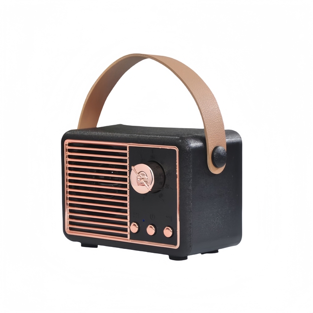 Mini 3W Portable Retro Style Bluetooth Wireless Speaker with TWS FM Music Play