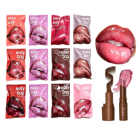 Ensemble de maquillage pour les lèvres Darkme Easy Bag 2 pièces : crayon à lèvres foncé + rouge à lèvres solide scintillant, brillant, longue tenue, hydratant