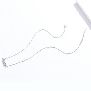S925 de pescado de plata collar de hueso para dama Chapado en platino collar de plata esterlina para mujer SCN376 - Product Image 4