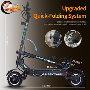 Eu Us Stock Scooter 9000w 40ah Brushless <b>Sensor</b> Dual Motor Foldable Waterproof 11 Inch Tires Aluminum Hydraulic Disc X7 Unleash - Product Image 1