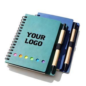 Customizable Logo Kraft Notepad with Pen Memo <b>Sticky</b> <b>Notes</b> Notebook Printed Promotion Custom Binder Notebook - Product Image 1