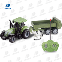 Remorque de tracteur télécommandé 27mhz 4CH tracteur de ferme télécommandé voiture de ferme avec transport Animal agricole jouet pour enfants