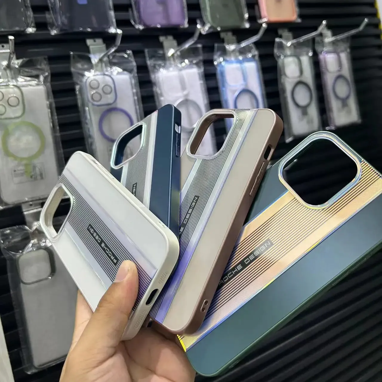 Yeni tasarım telefon kılıfı sıcak satış tasarımcı Glitzy porsche telefon kılıfı iphone için kılıf samsung oppo vivo xiaomi telefon için arka kapak