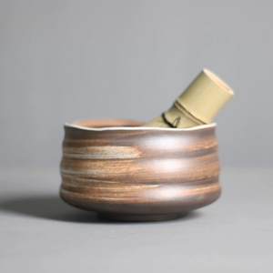 Vente en gros de bols à matcha rétro faits à la main avec logo personnalisé japonais bols à thé matcha en céramique glaçure Chawan de haute qualité - Product Image 4