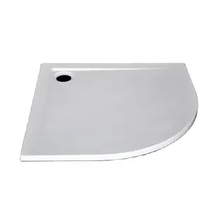 时尚白色扇形淋浴底座托盘圆形玻璃纤维文化大理石淋浴盘