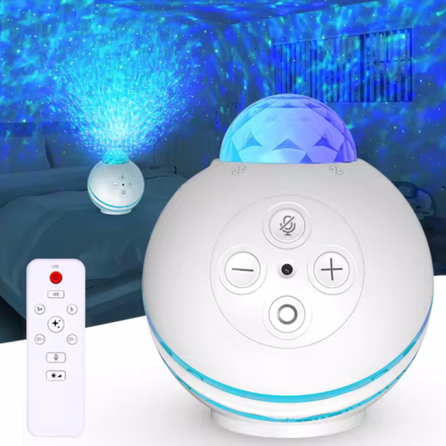 Smart Voice Wireless Control Lighting Projector Lamp Kids Color Changing Night Light Led Desk Projection Lamp