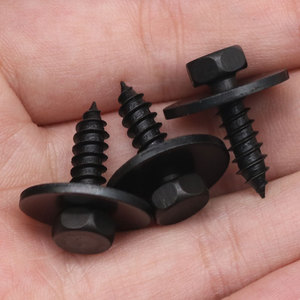 License Plate Screws J260 Hexagon Head Tapping Screws Metric Right Hand External Hex Metal <b>Fastener</b> - Product Image 5