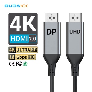 Câble DP vers HDMI vidéo audio haute vitesse 4K 60Hz UHD 2.0 18 Gbps en nylon tressé pour <span class=keywords><strong>TV</strong></span>, jeux, home cinéma - Product Image 1